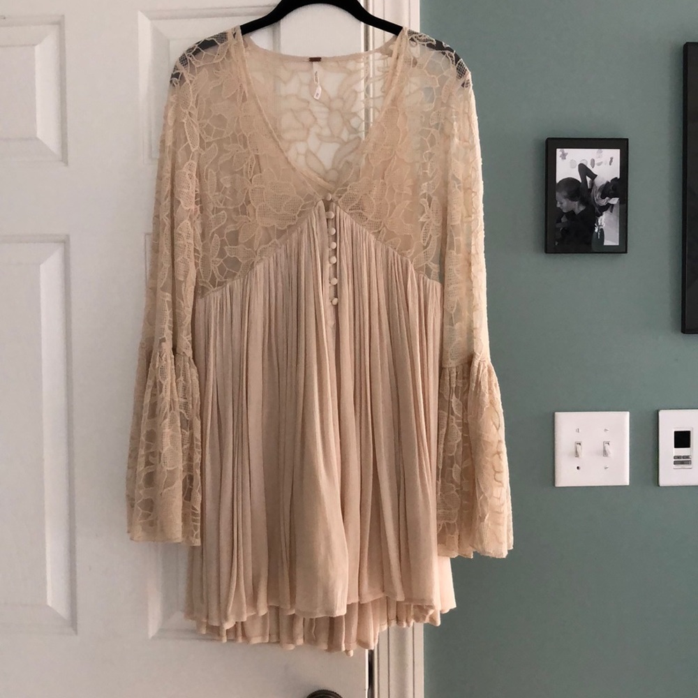 Free people sheer long sleeve dress - Picture 2 of 5